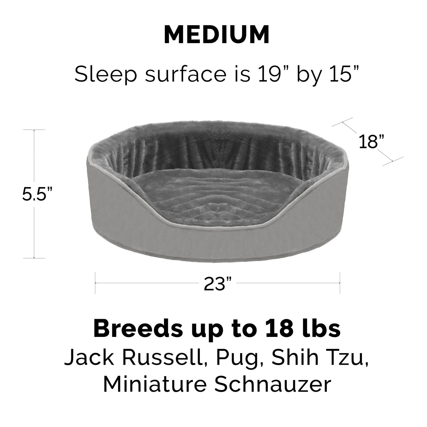 Oval Dog Bed - Plush & Velvet