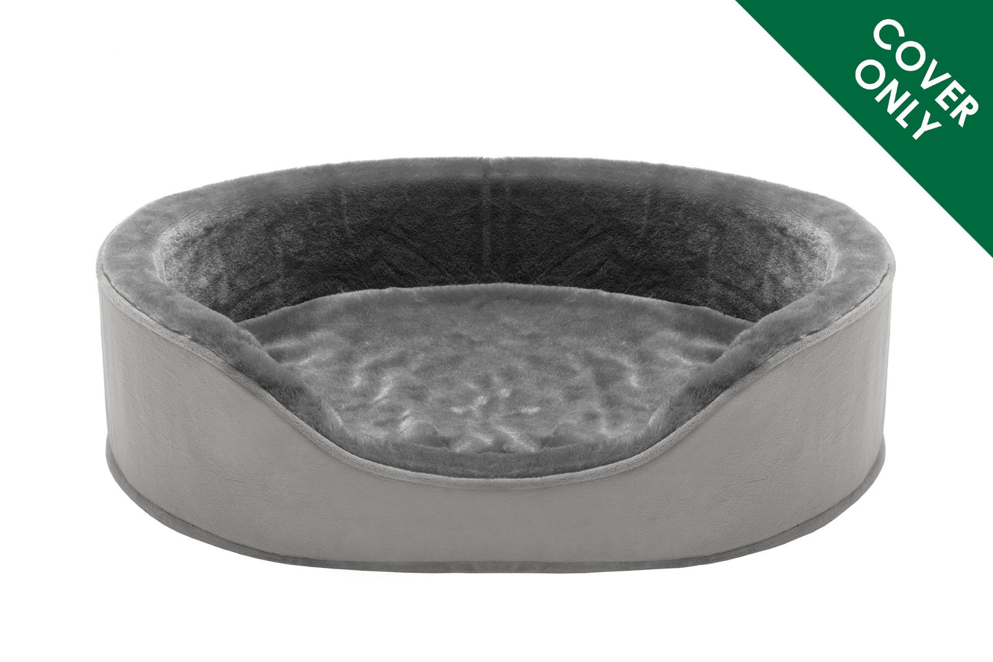 Oval Dog Bed - Plush & Velvet - Orthopedic - Cover