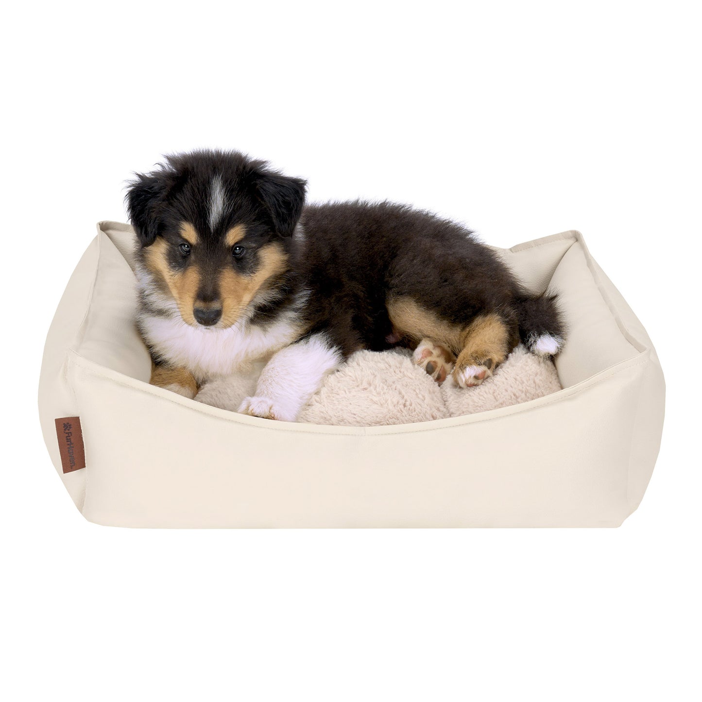 Leather Look Cozy Couch Pet Bed