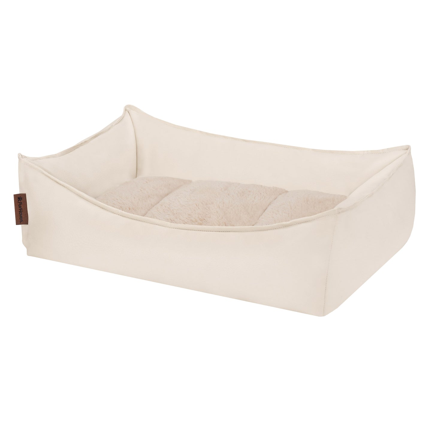 Leather Look Cozy Couch Pet Bed