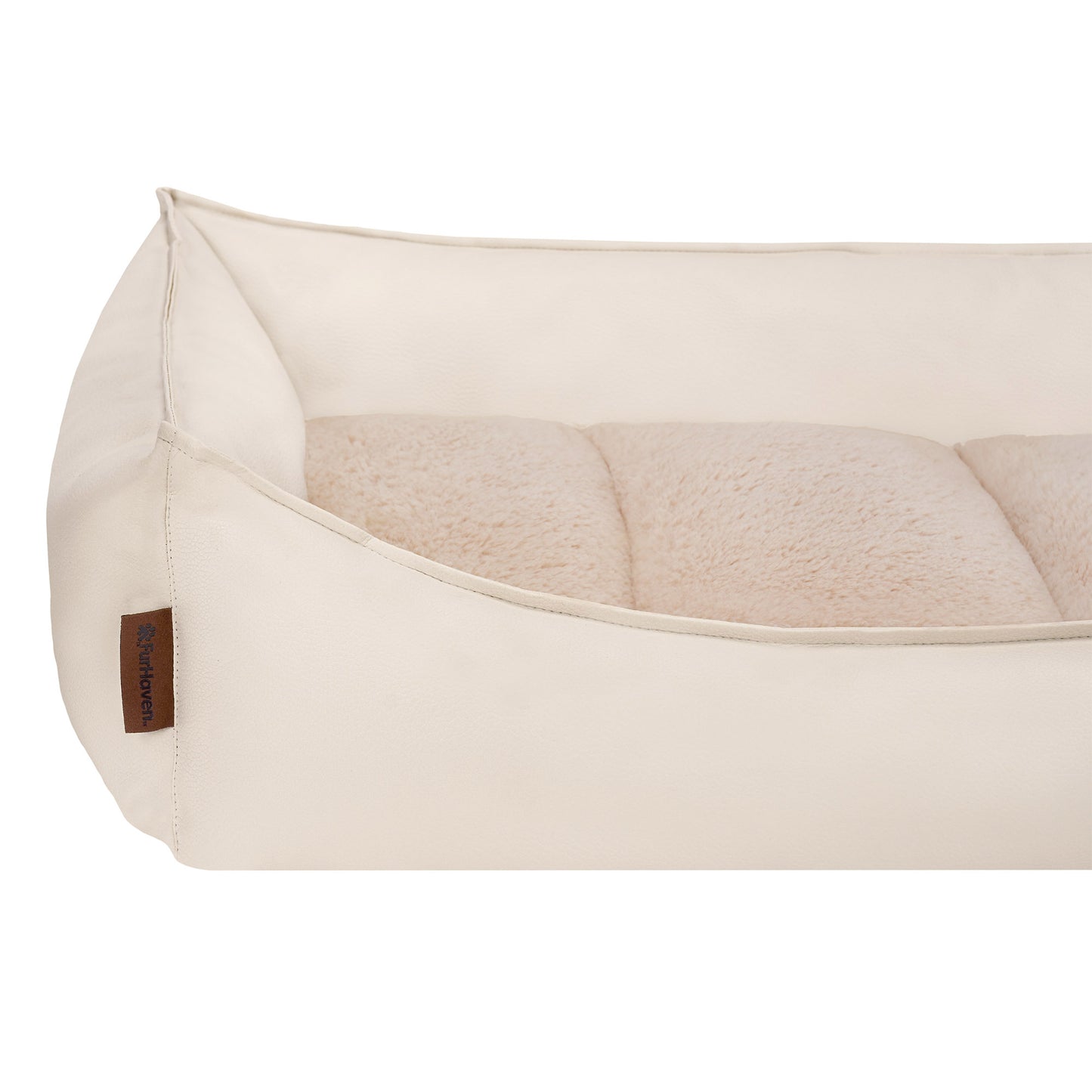 Leather Look Cozy Couch Pet Bed