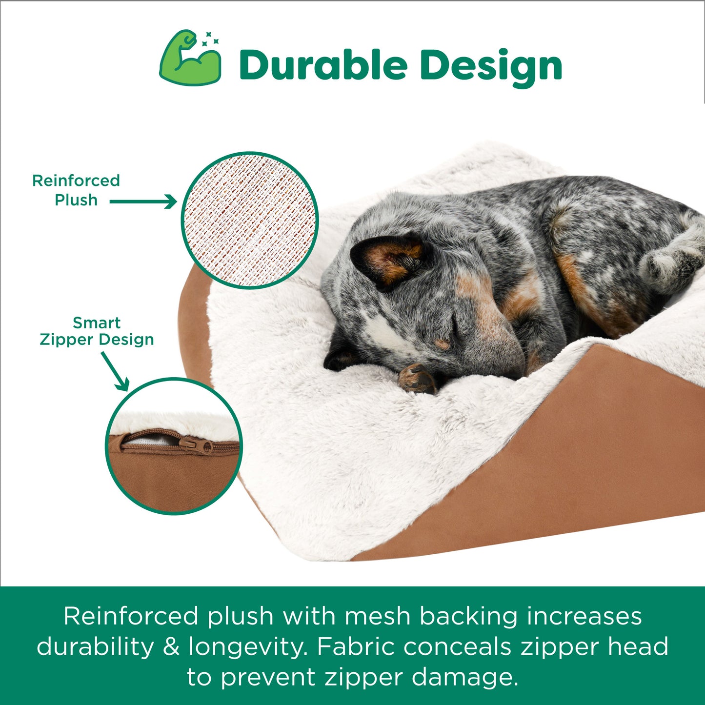 Stone-Embossed Faux Fur Pouf Pet Bed
