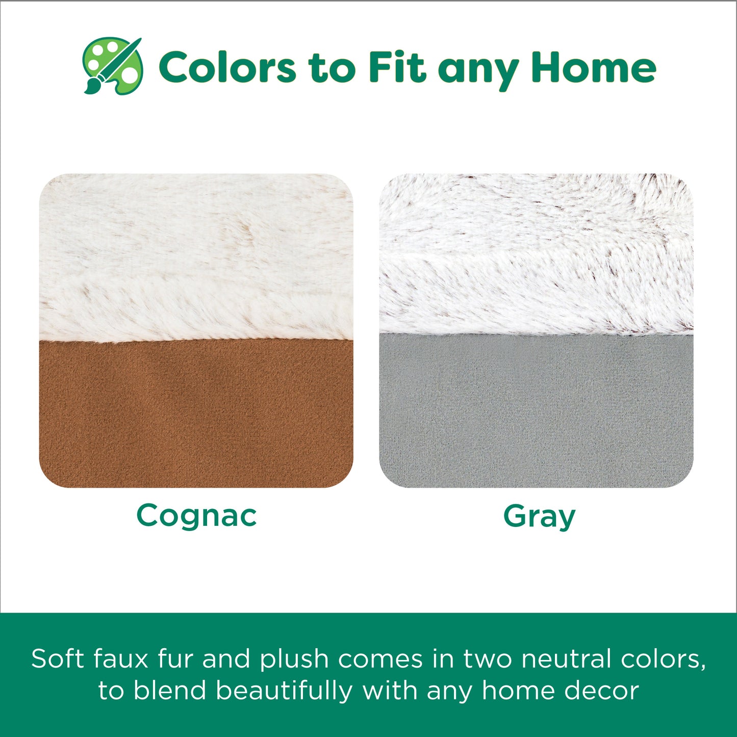 Stone-Embossed Faux Fur Pouf Pet Bed