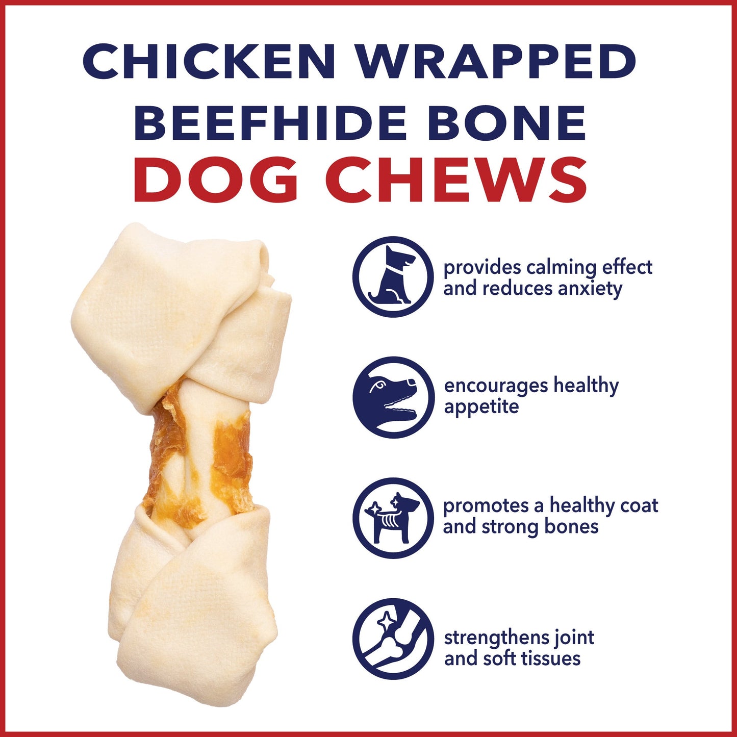 Pet Factory - Twistedz American Beefhide Bones with Meat Wrap Dog Treats