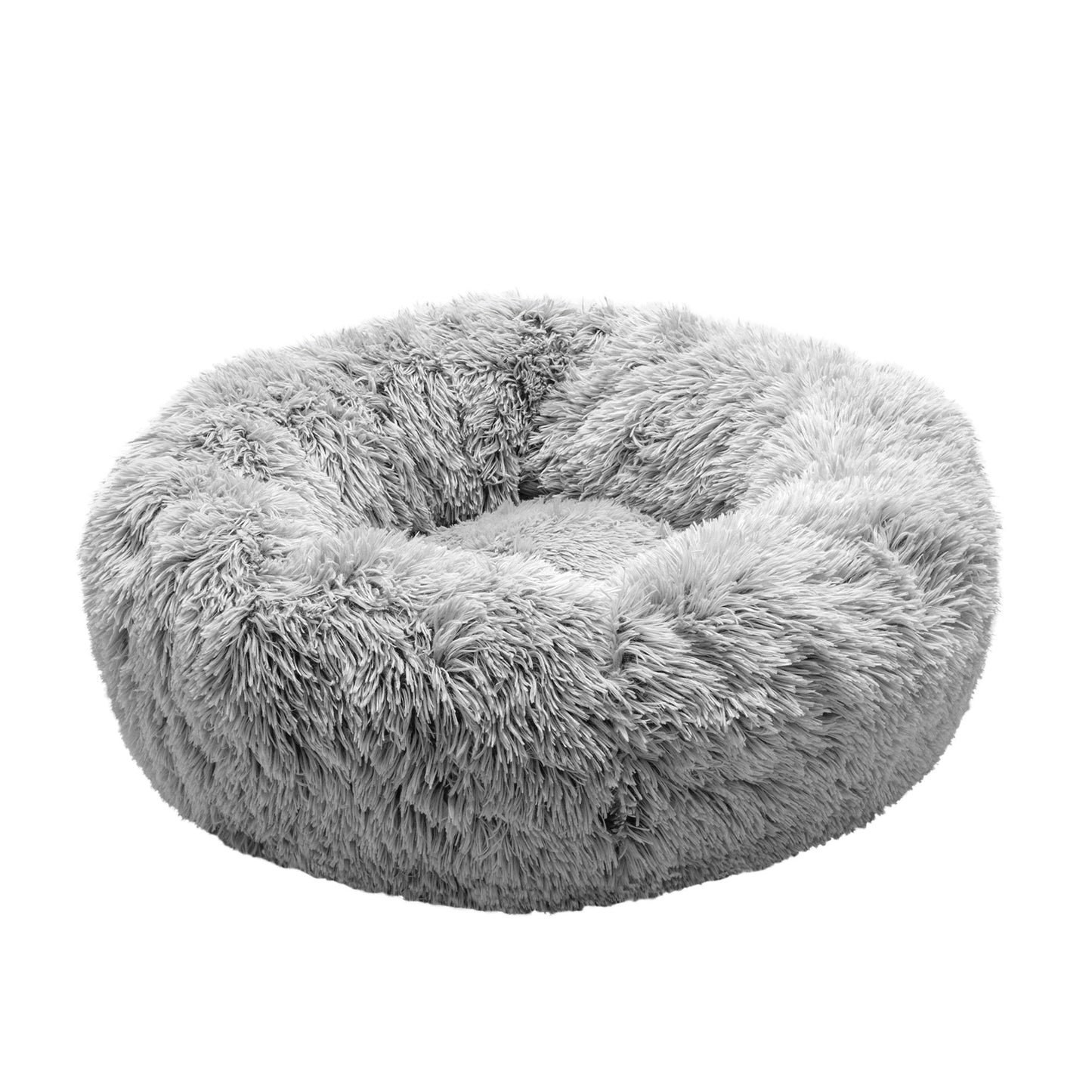 Calming Cuddler Long Fur Donut Dog Bed