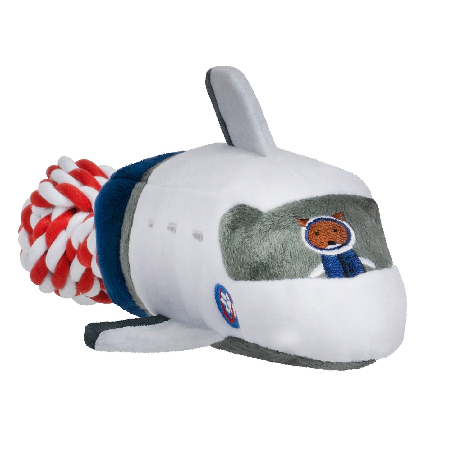 Space Shuttle Space Explorers Plush and Rope Dog Toy