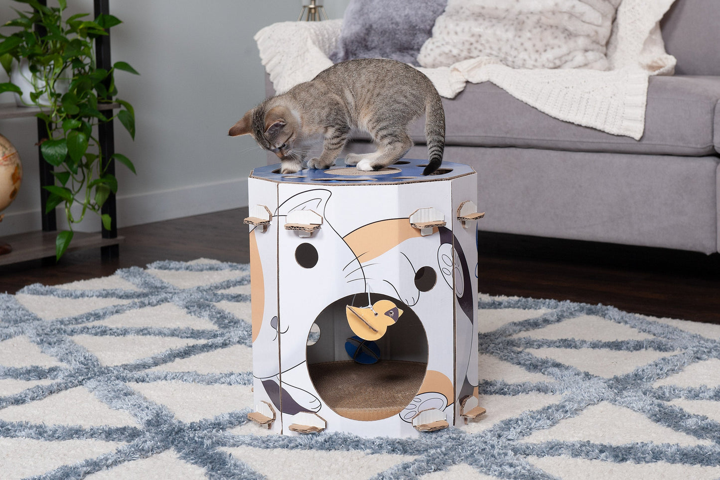 Corrugated House Scratchers with Catnip