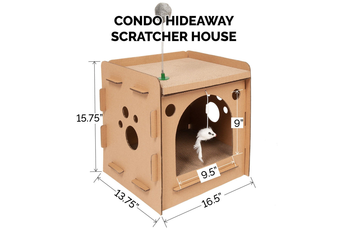 Corrugated House Scratchers with Catnip