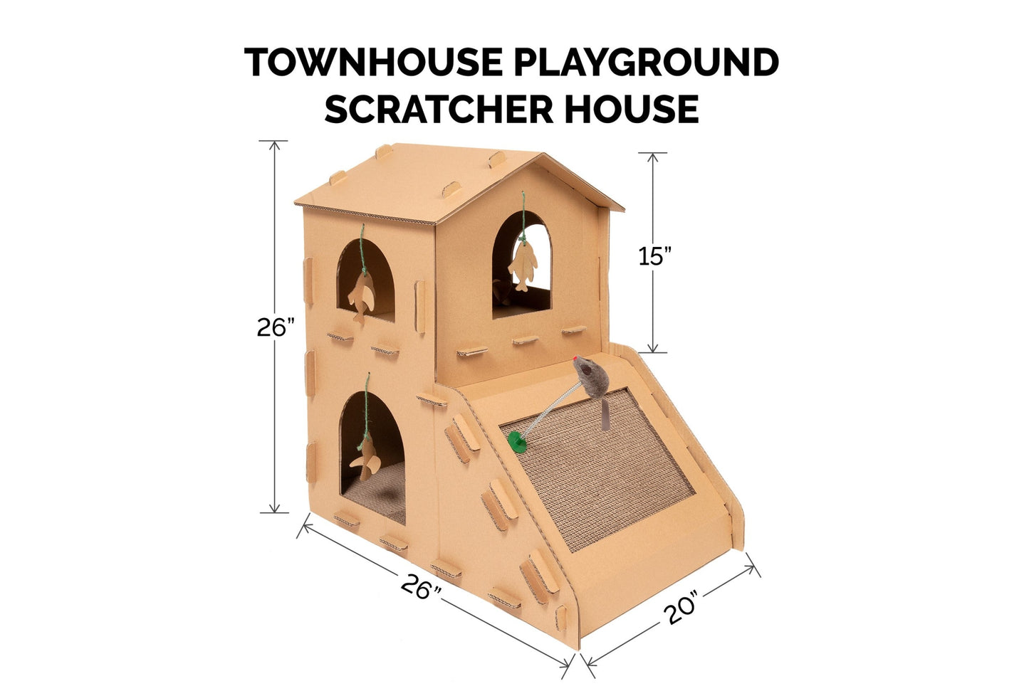 Corrugated House Scratchers with Catnip