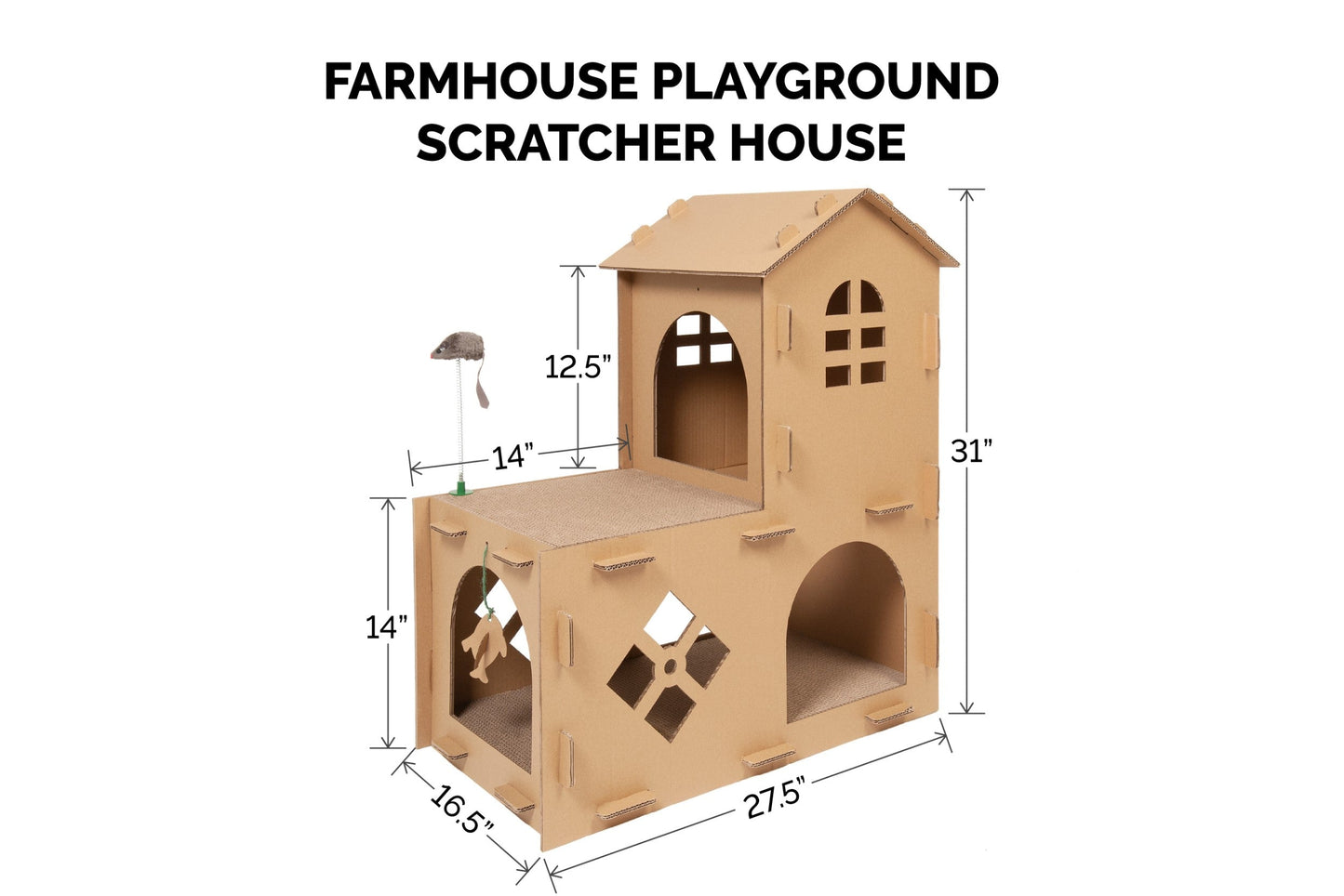 Corrugated House Scratchers with Catnip