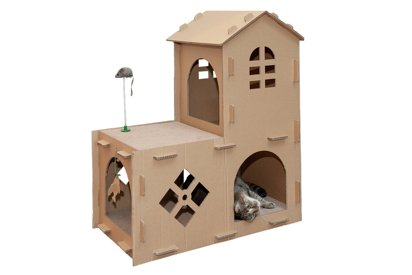 Corrugated House Scratchers with Catnip