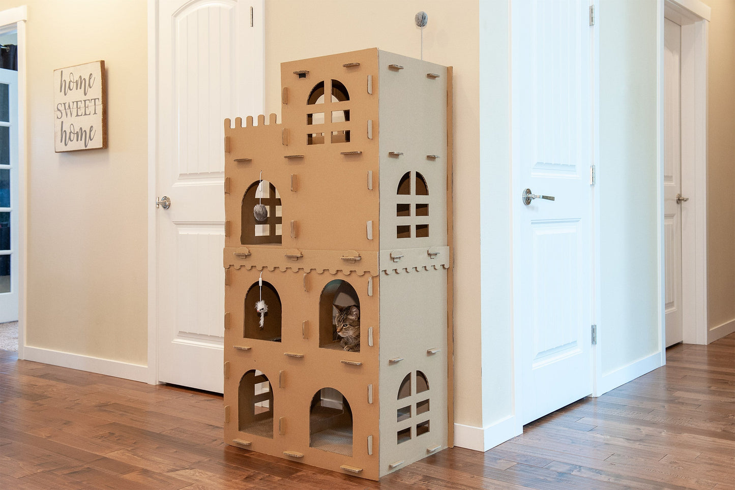 Corrugated House Scratchers with Catnip