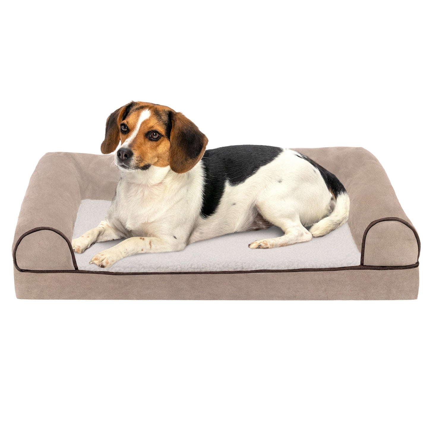 Sofa Dog Bed - Faux Fleece & Chenille