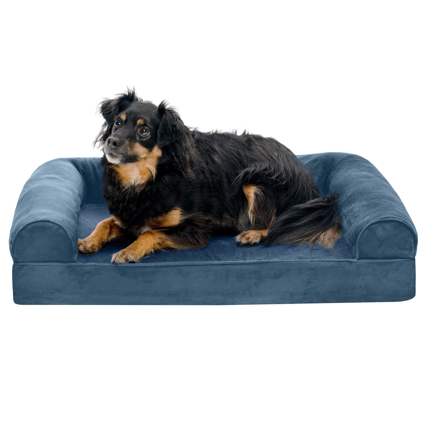 Sofa Dog Bed - Faux Fur & Velvet