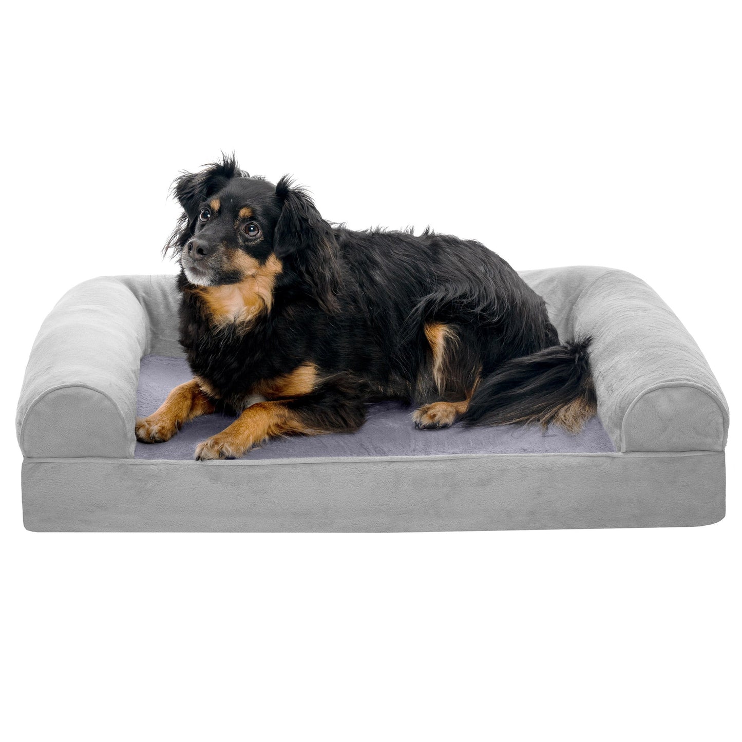 Sofa Dog Bed - Faux Fur & Velvet