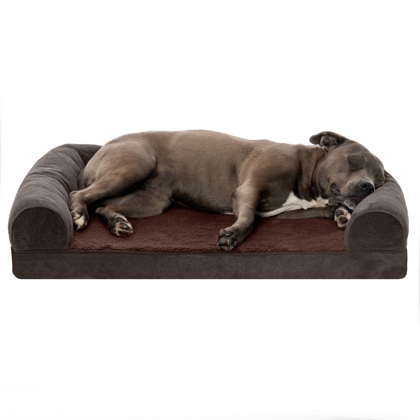 Sofa Dog Bed - Faux Fleece & Chenille