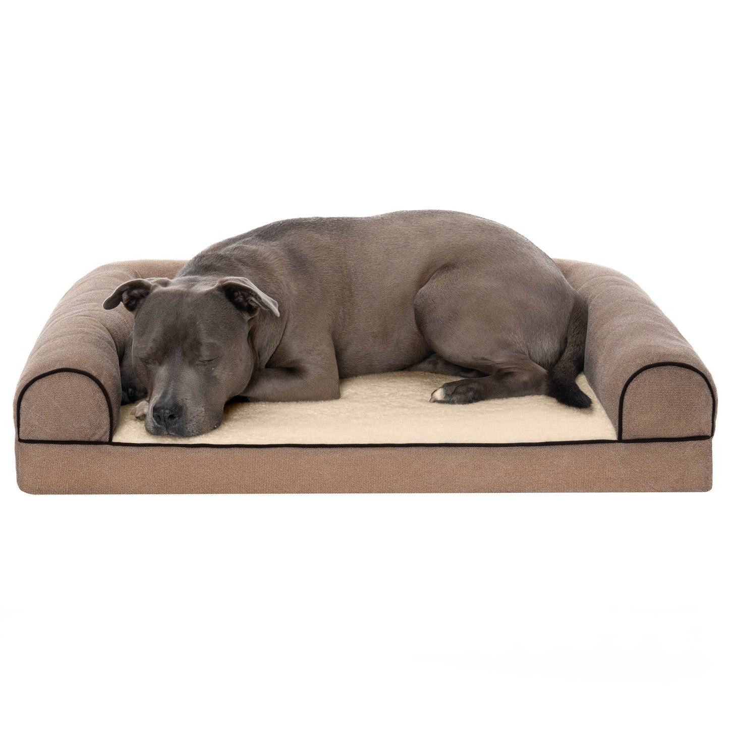 Sofa Dog Bed - Faux Fleece & Chenille