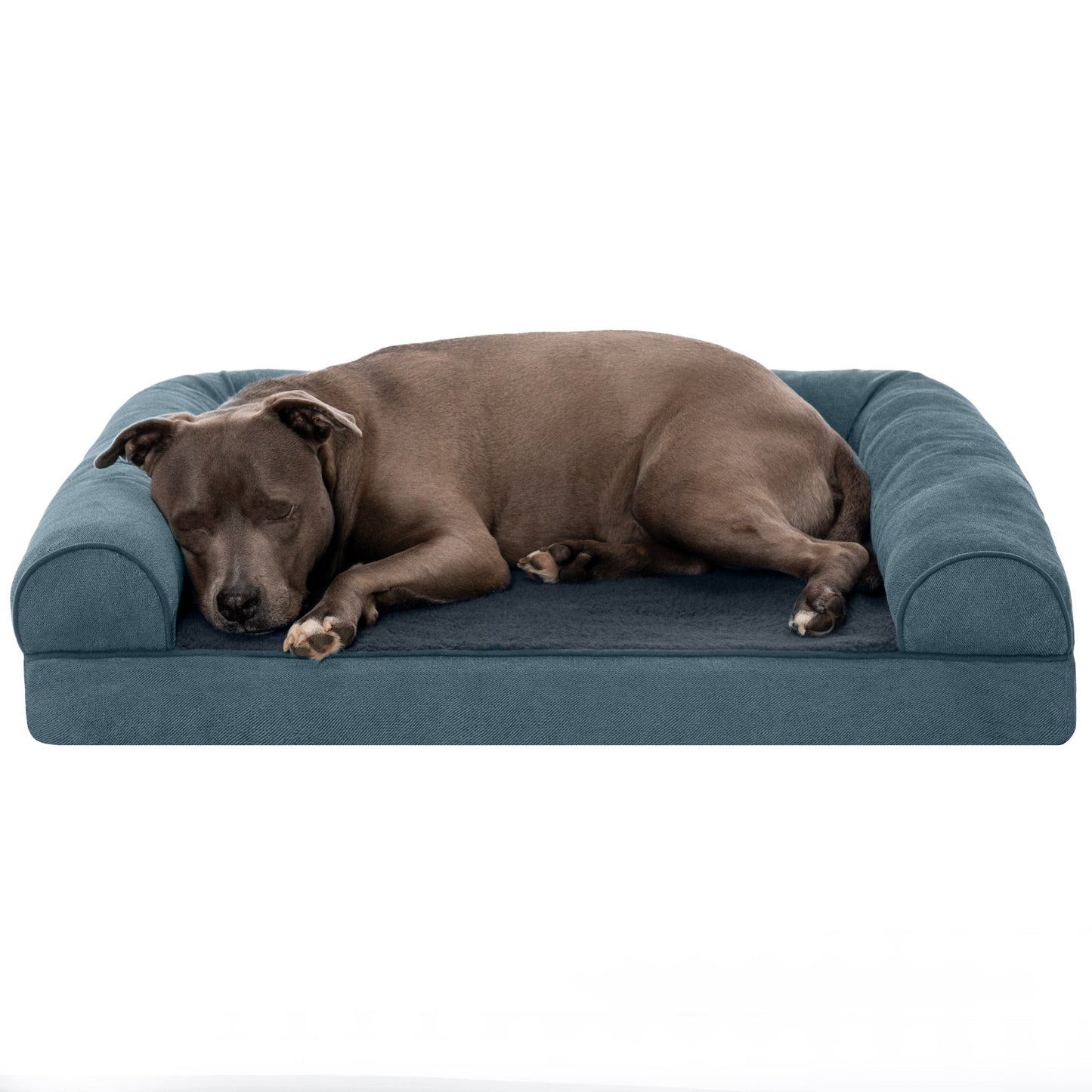 Sofa Dog Bed - Faux Fleece & Chenille