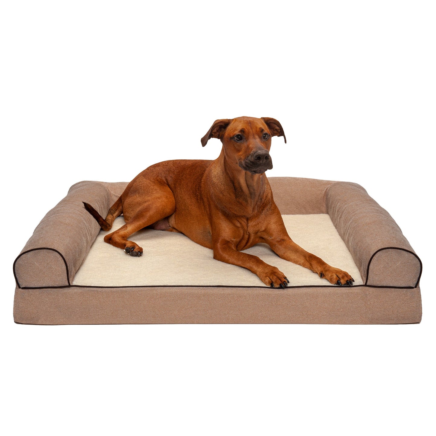 Sofa Dog Bed - Faux Fleece & Chenille