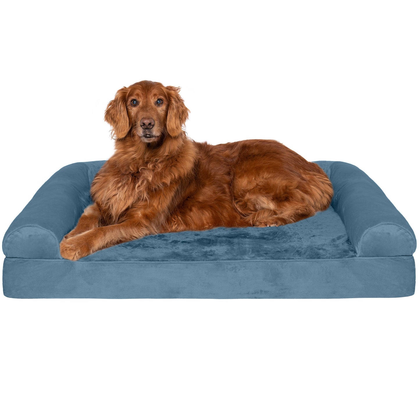 Sofa Dog Bed - Faux Fur & Velvet