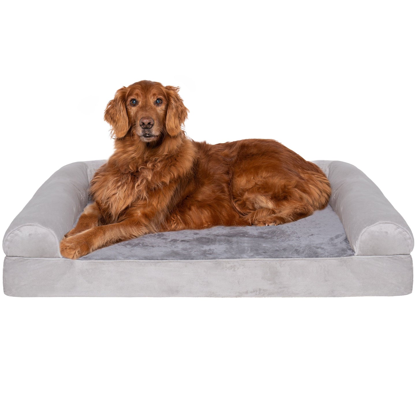 Sofa Dog Bed - Faux Fur & Velvet