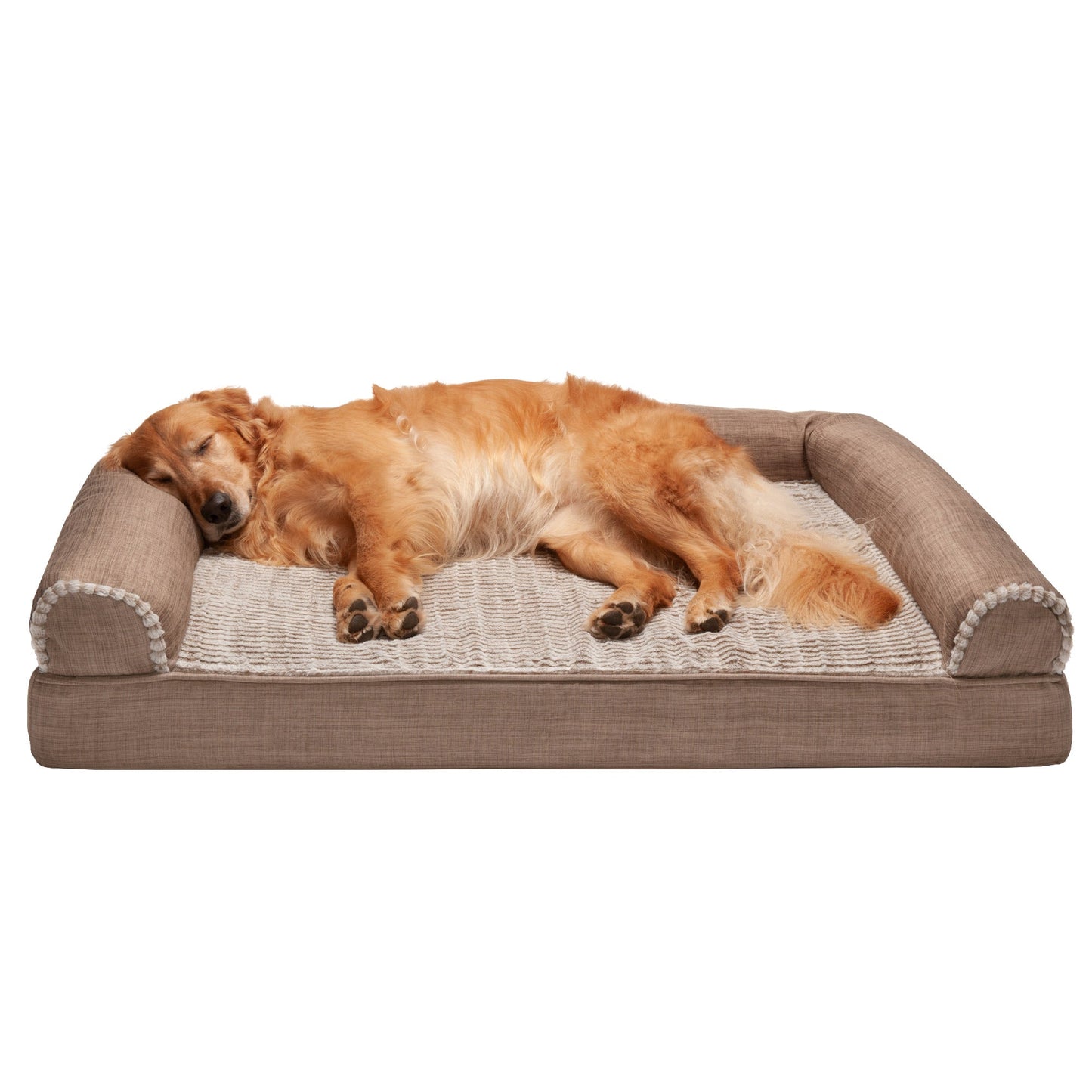 Sofa Dog Bed - Luxe Fur & Performance Linen