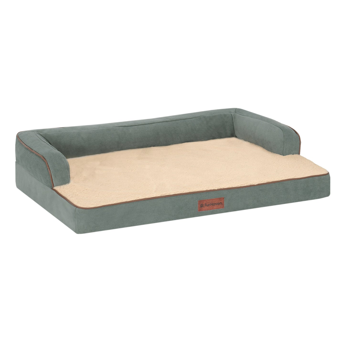 Plush & Cable Corduroy Comfy Couch Pet Bed