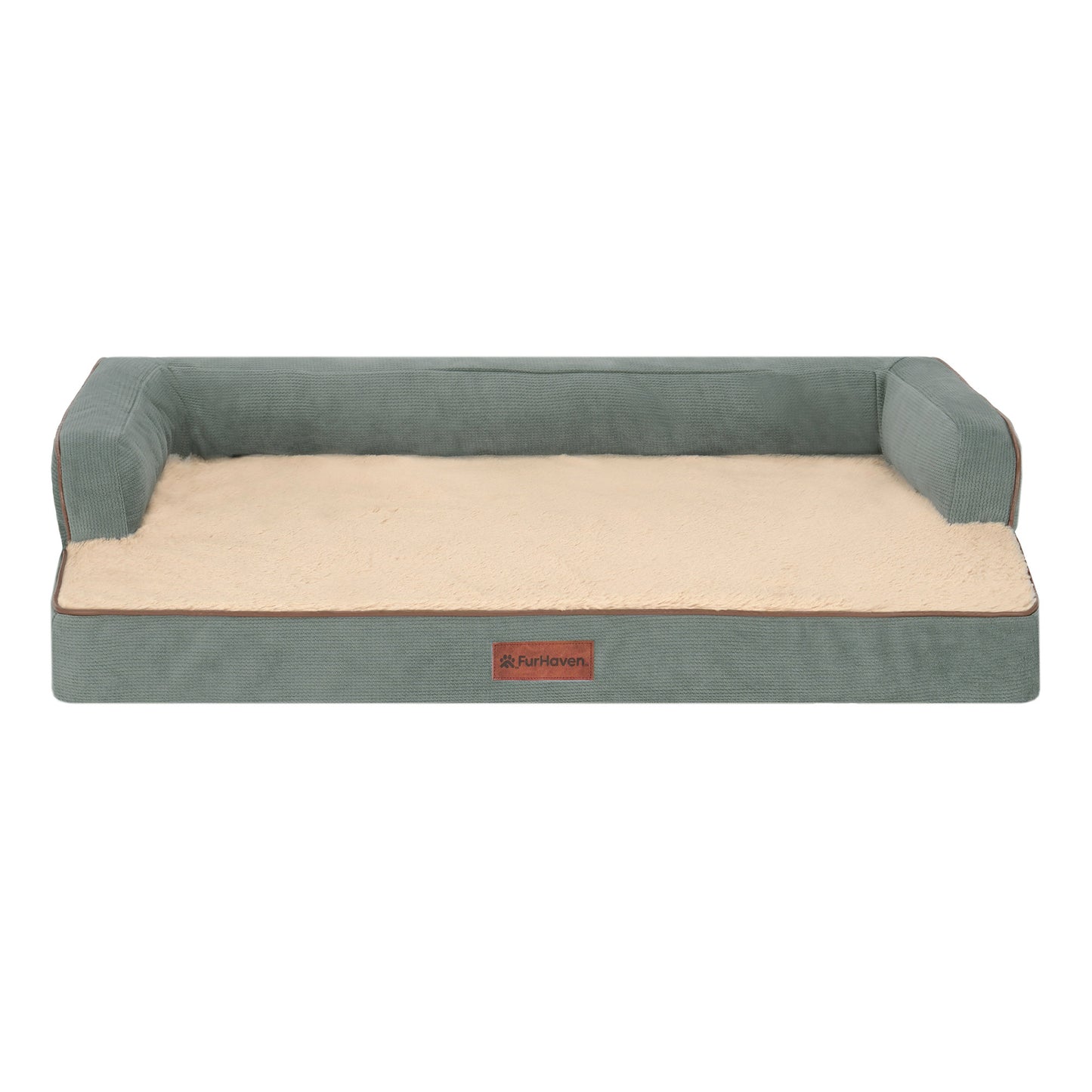 Plush & Cable Corduroy Comfy Couch Pet Bed
