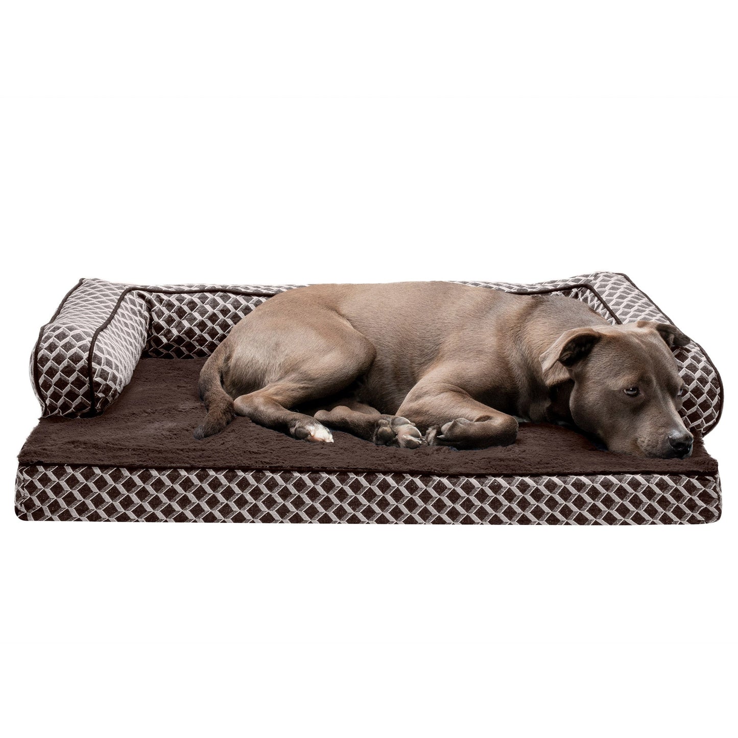 Sofa Dog Bed - Plush & Diamond Decor Comfy Couch