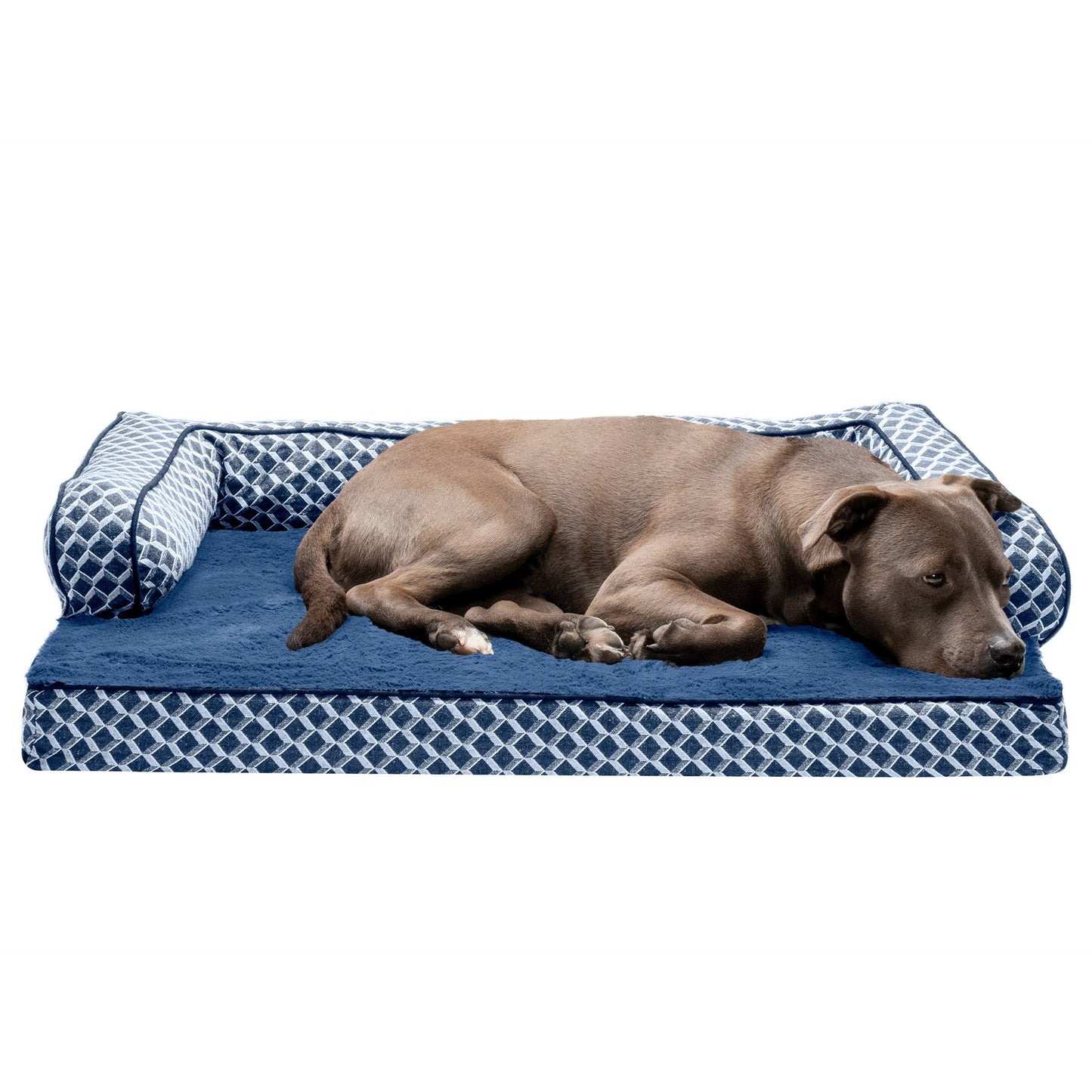 Sofa Dog Bed - Plush & Diamond Decor Comfy Couch