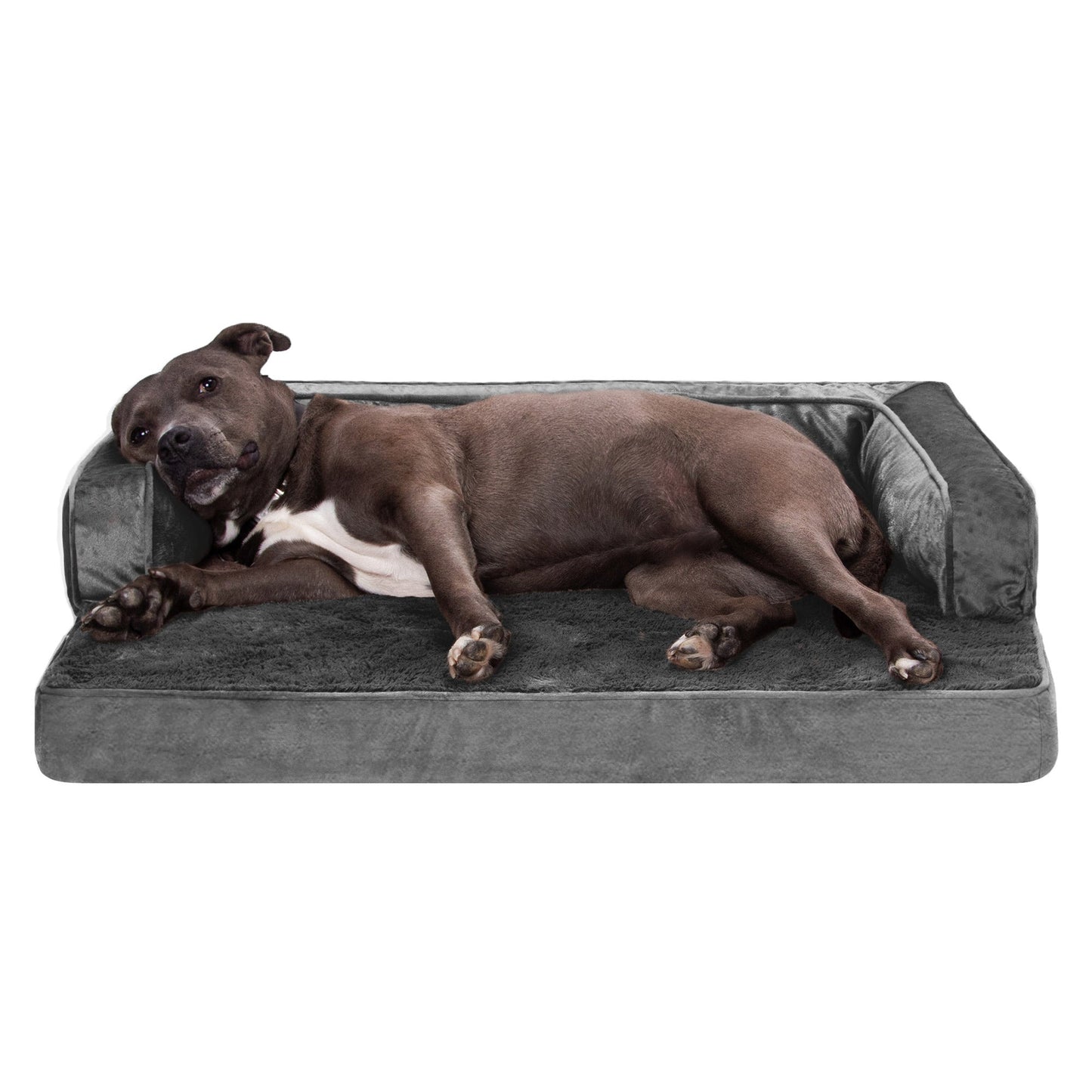 Sofa Dog Bed - Plush & Velvet Comfy Couch