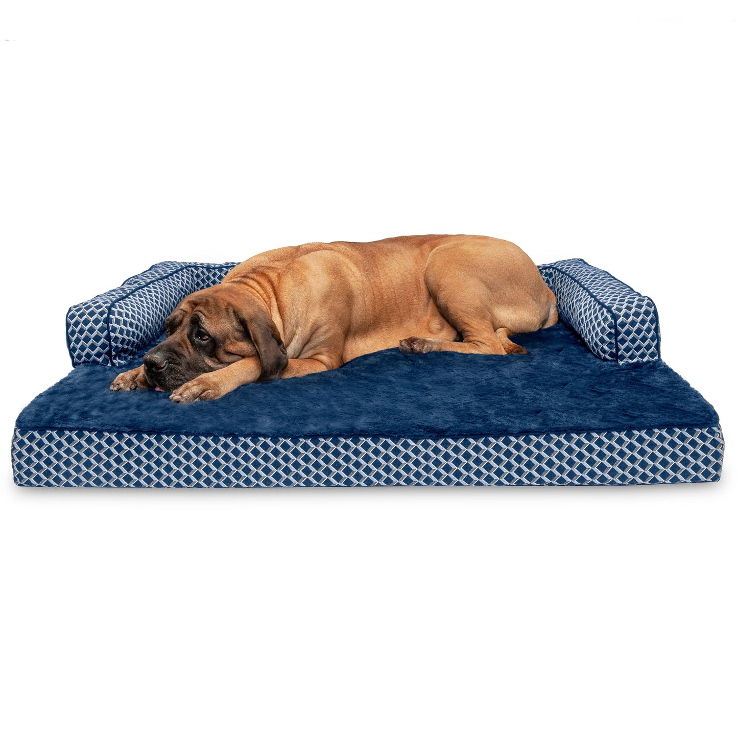 Sofa Dog Bed - Plush & Diamond Decor Comfy Couch