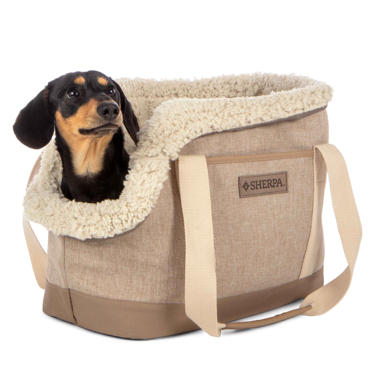 Luxe Tote Fashionable Pet Carrier, Tan, Medium