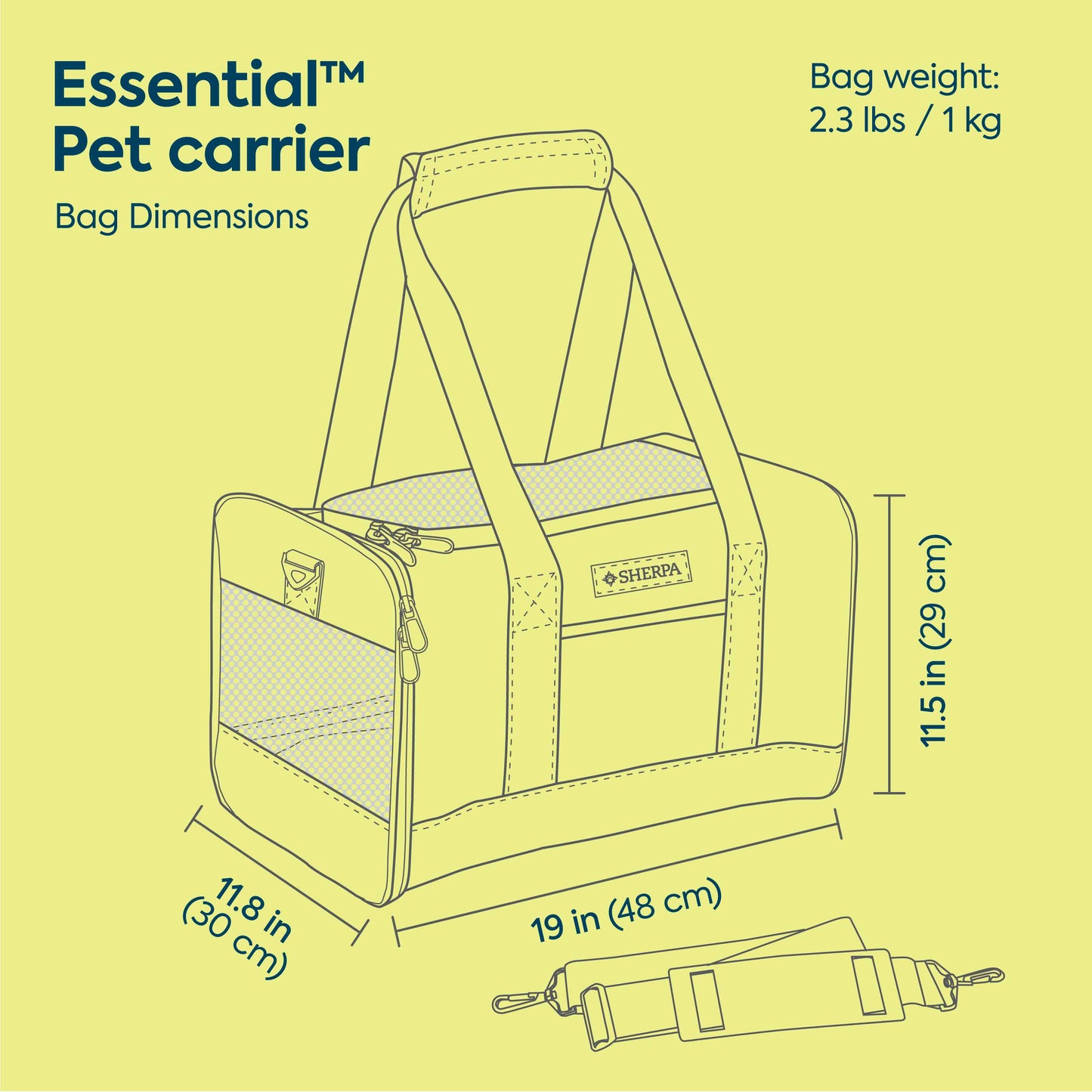 Essential Soft Sided Pet Carrier for Cats & Dogs, Black, Large