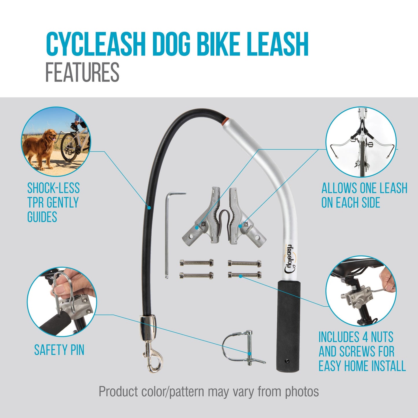 Cycleash Universal Bicycle Dog Leash