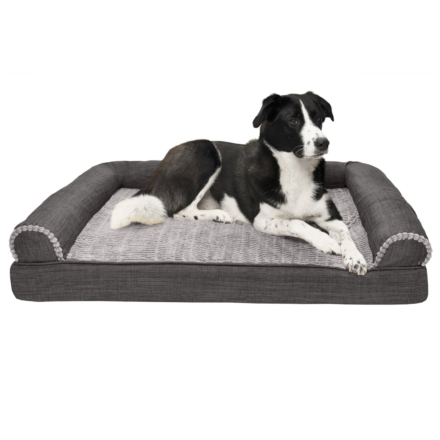 Sofa Dog Bed - Luxe Fur & Performance Linen