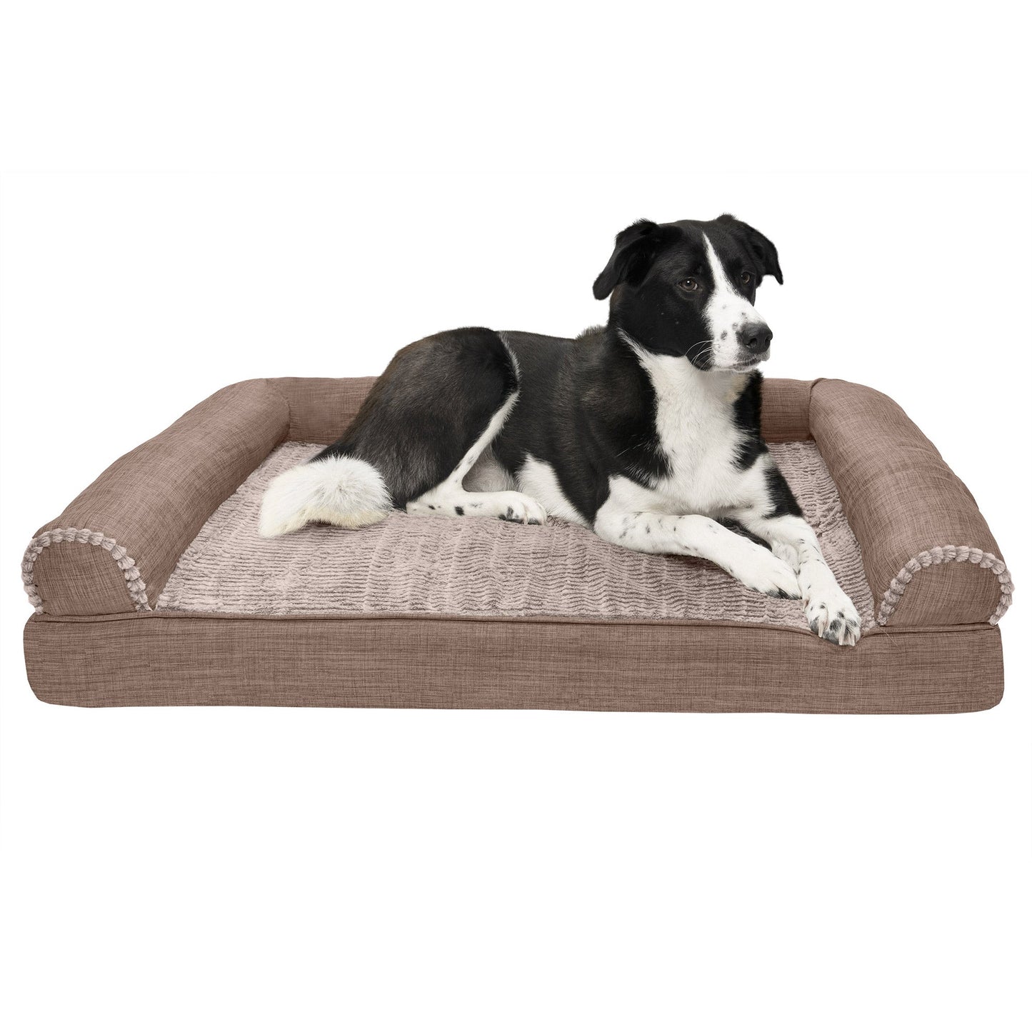 Sofa Dog Bed - Luxe Fur & Performance Linen