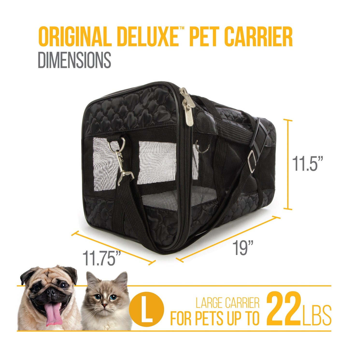Original Deluxe Lattice Stitch Travel Bag Pet Carrier