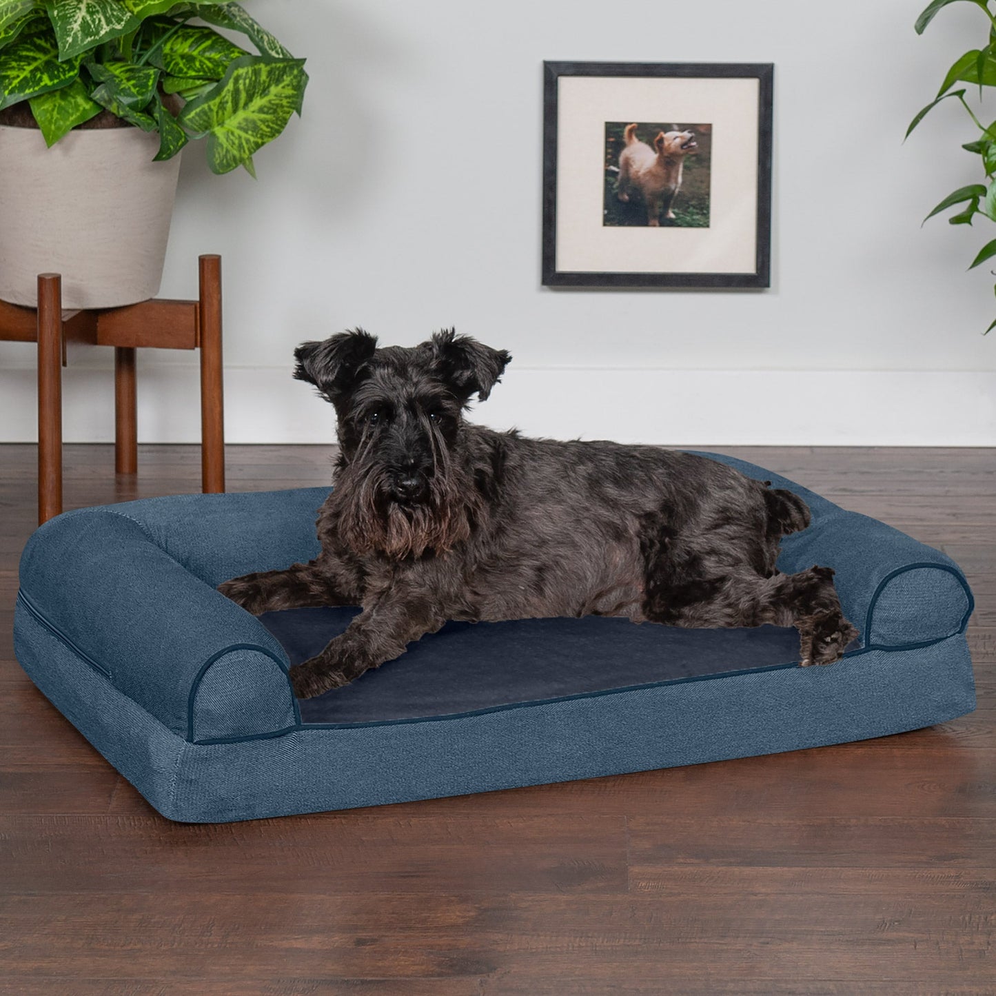 Sofa Dog Bed - Faux Fleece & Chenille