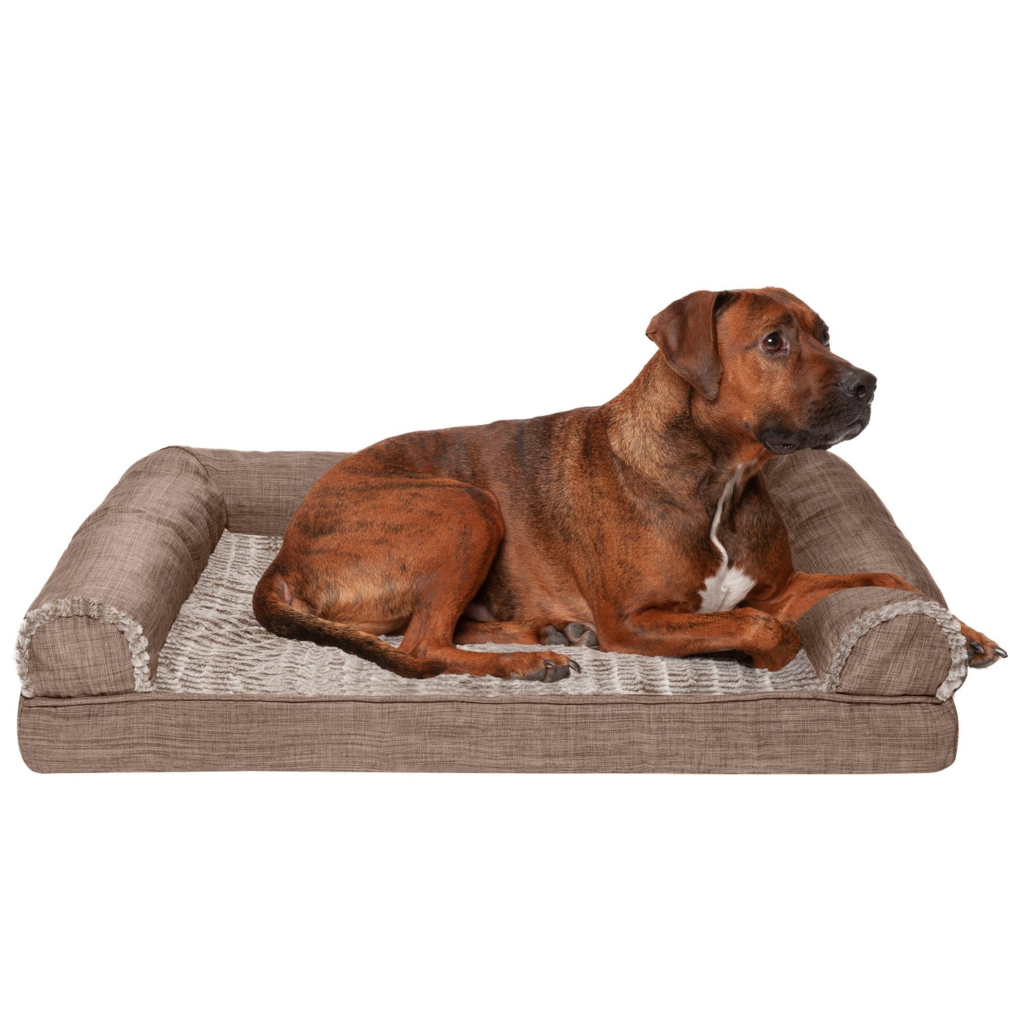 Sofa Dog Bed - Luxe Fur & Performance Linen