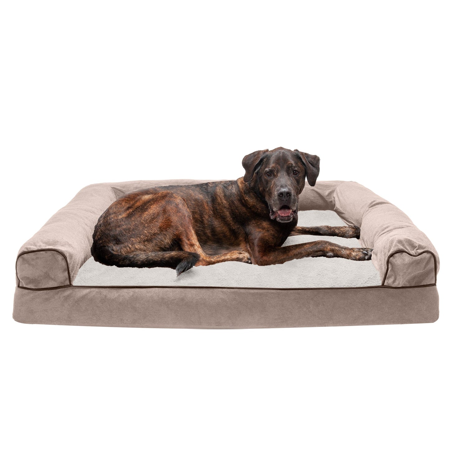 Sofa Dog Bed - Faux Fleece & Chenille