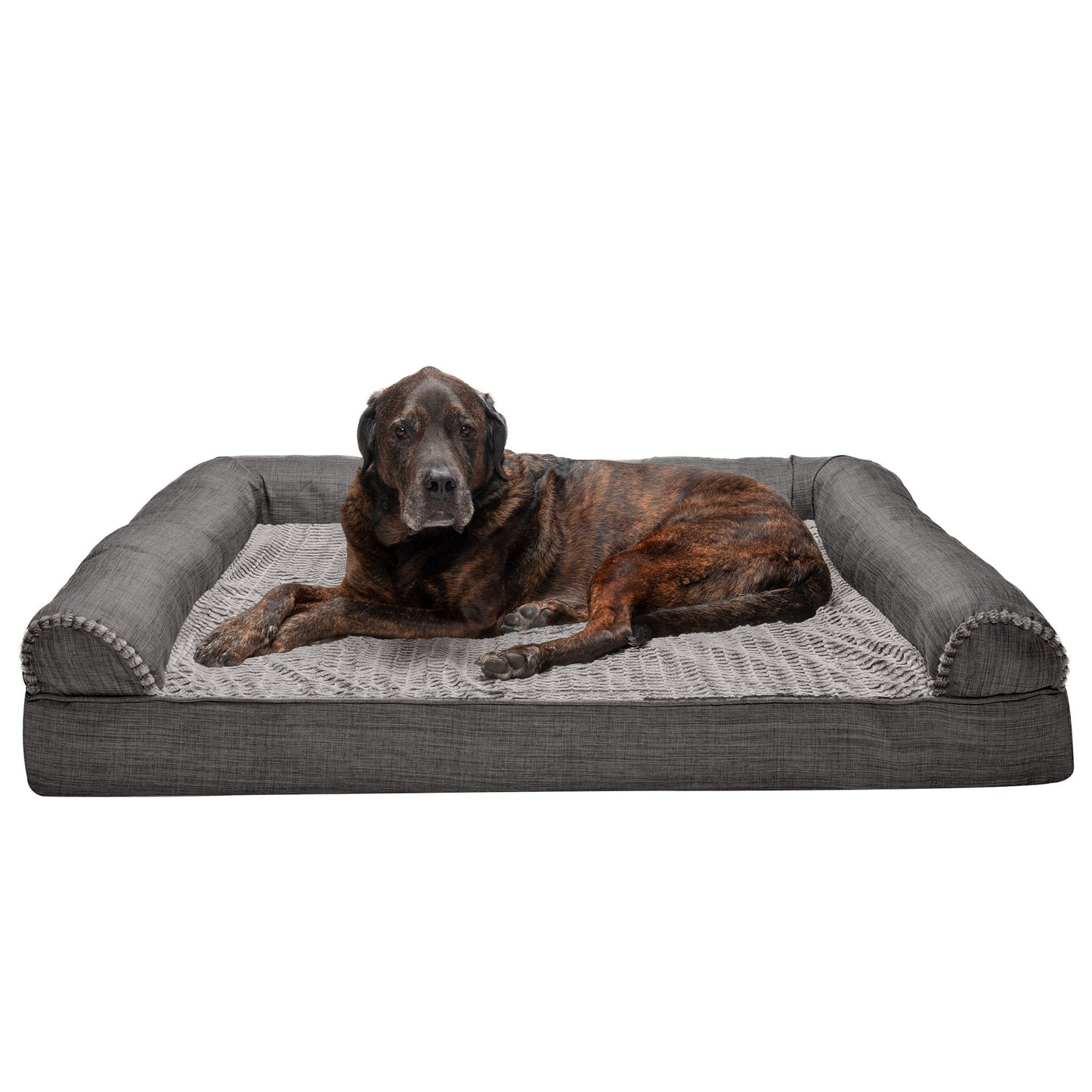 Sofa Dog Bed - Luxe Fur & Performance Linen