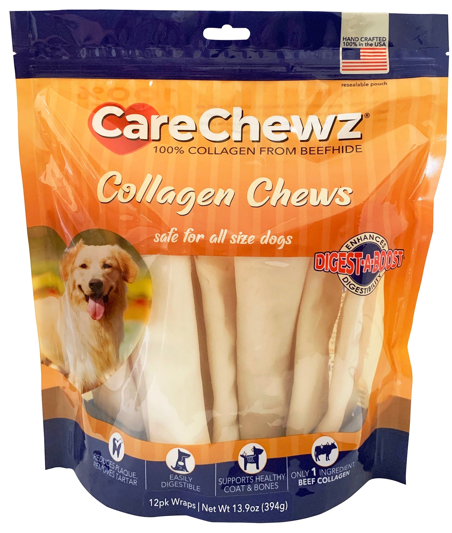 Pet Factory - CareChewz Collagen Wraps 6" Dog Treats