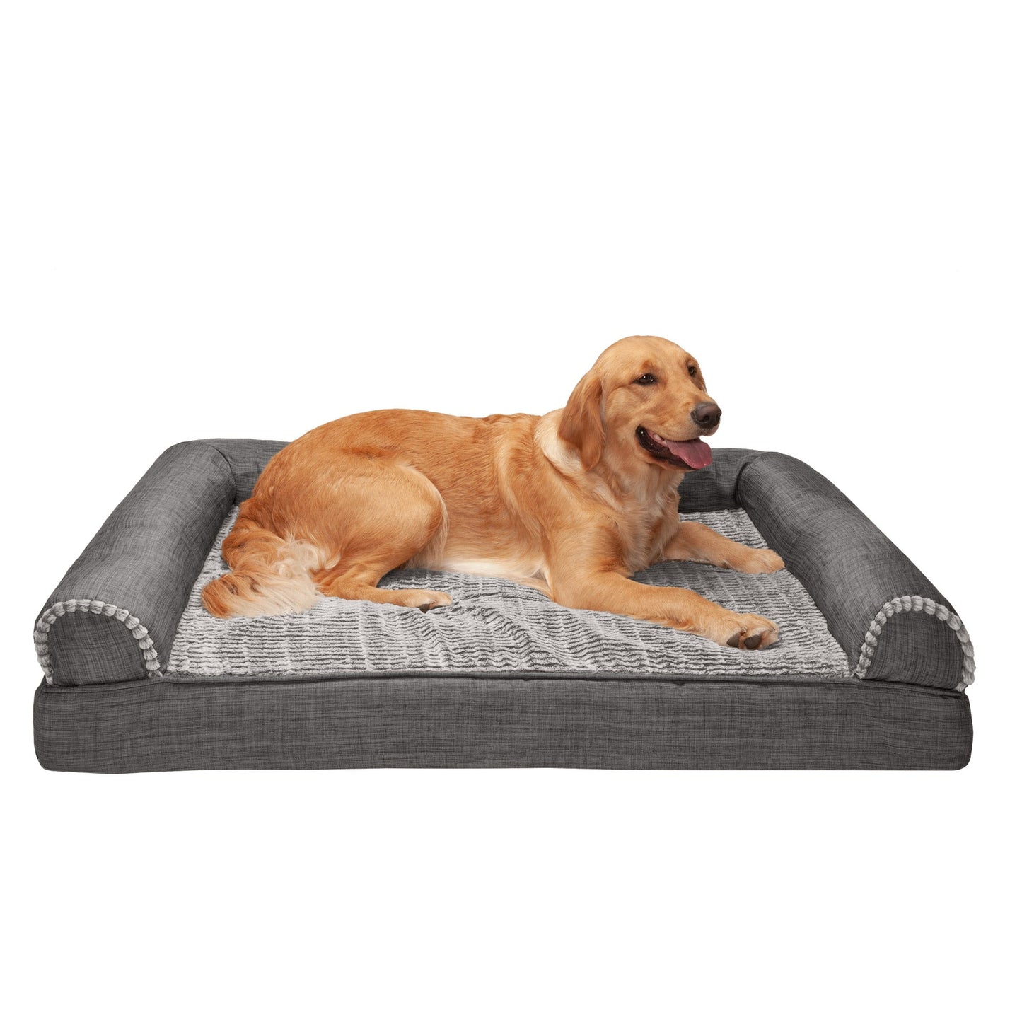Sofa Dog Bed - Luxe Fur & Performance Linen