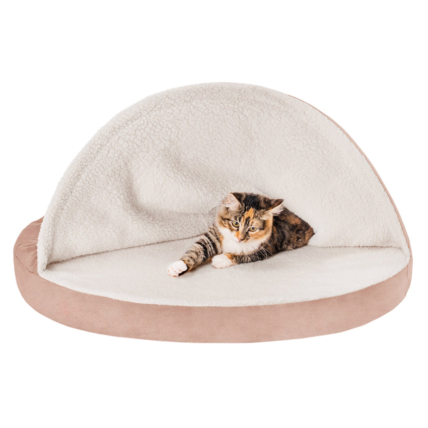 Snuggery Burrow Dog Bed - Faux Sheepskin