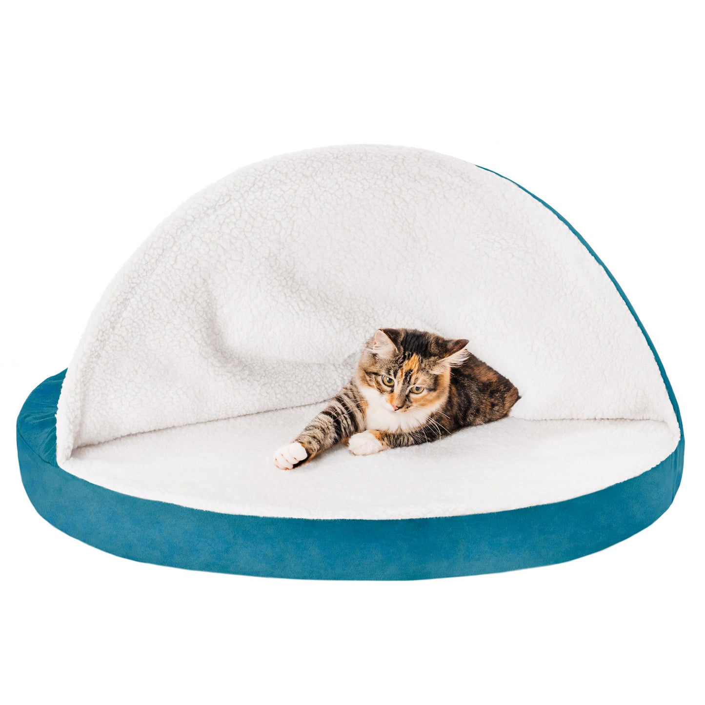 Snuggery Burrow Dog Bed - Faux Sheepskin