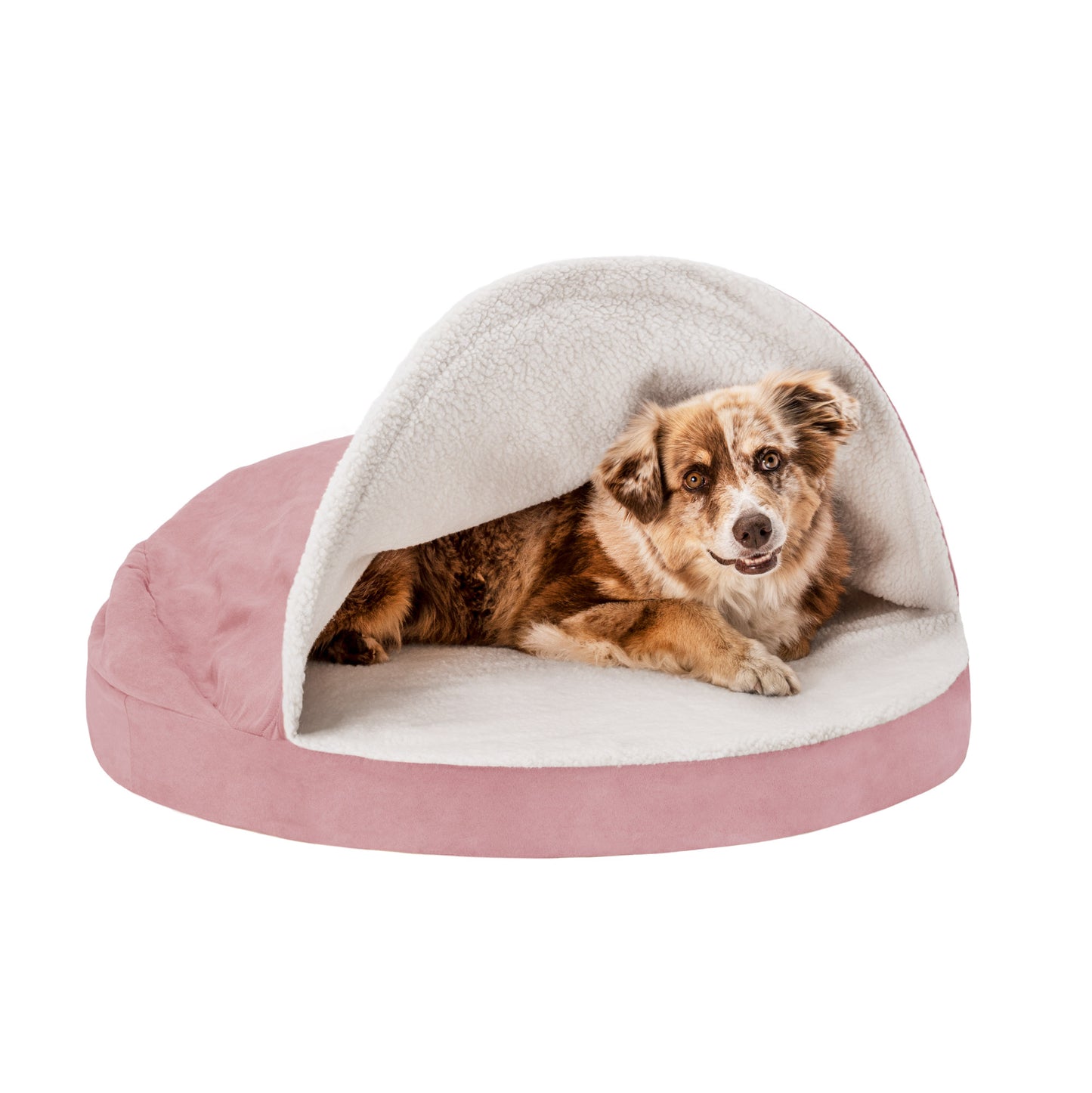 Snuggery Burrow Dog Bed - Faux Sheepskin