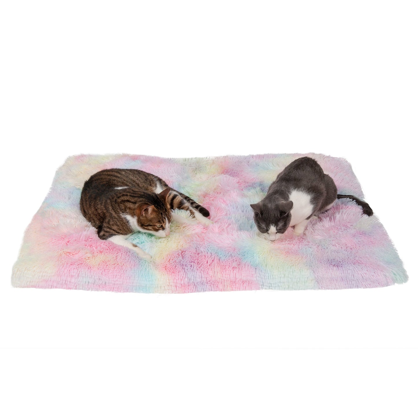 Self-Warming 4-in-1 Plush Long Faux Fur Convertible Cuddler Pet Bed
