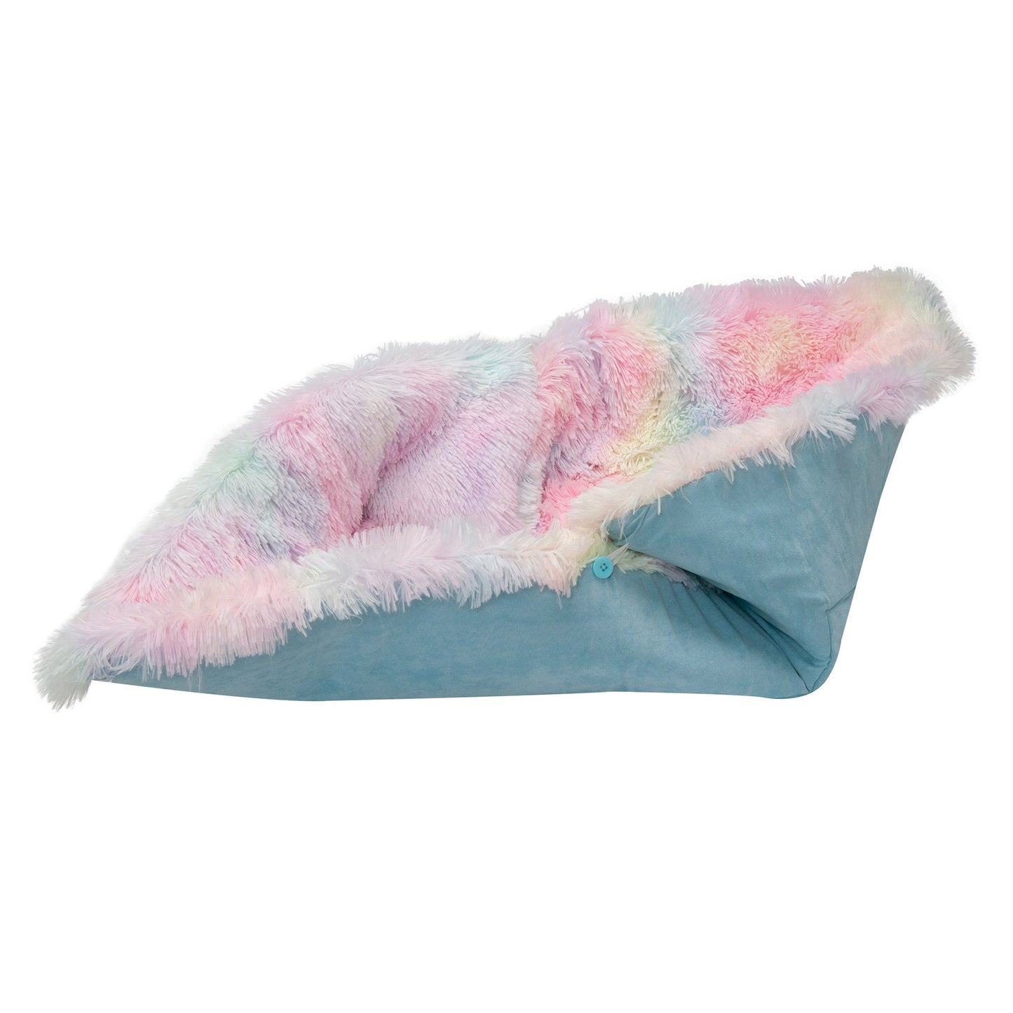 Self-Warming 4-in-1 Plush Long Faux Fur Convertible Cuddler Pet Bed