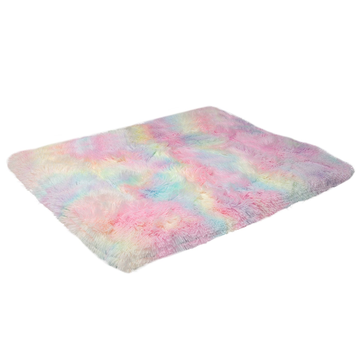 Self-Warming 4-in-1 Plush Long Faux Fur Convertible Cuddler Pet Bed